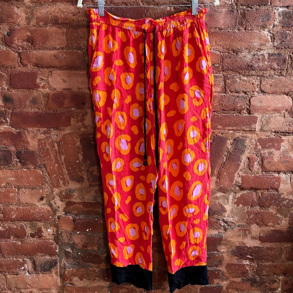 Anthropologie Abstract Design Casual Cropped Pants